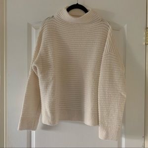 [Sold] Madewell Ivory Mock Neck Sweater - Size S